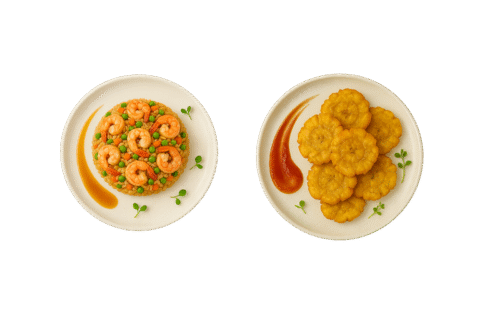 Combo 8: Arroz con Camarones + Tostones